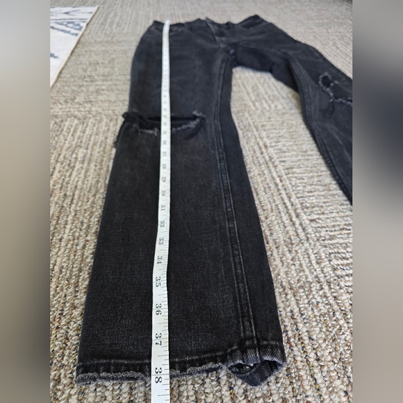 Abercrombie & Fitch Curve Love Ultra High Rise Ankle Straight Jeans Black 26 EUC - Picture 11 of 12